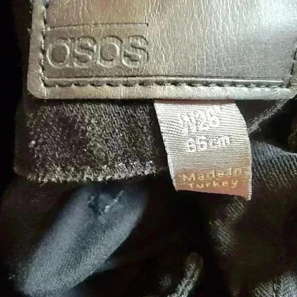 Women's Asos Denim Overalls Black Size 26 Or Small Shortall Adjustable Romper - Picture 12 of 16